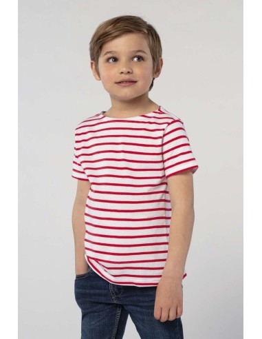 S-SO01400-SOL'S MILES KIDS' - ROUND NECK STRIPED T-SHIRT
